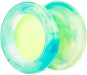 YoyoFactory Replay Pro Yo-Yo With Ball Bearing & String - Blue / Green (modern spinning yoyo, high speed steel ball-bearing, string and tips included) - World Champion Signature Model