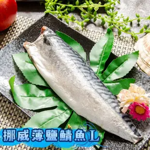 【鮮綠生活】超大尺寸超厚正挪威薄鹽鯖魚L(毛重200g-230g/片 共38片)