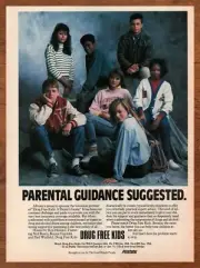 1988 Allstate Drug Free Kids Print Ad/Poster Retro Insurance Teen Health Art 80s