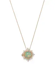 Bloomingdale's Fine Collection Opal & Diamond Sun Pendant Necklace in 14K Yellow Gold, 18