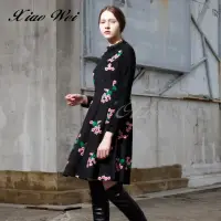 在飛比找momo購物網優惠-【CHENG DA】秋冬時尚羊毛長袖洋裝(NO.259284