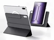 Case Compatible with OnePlus Pad 2 Pro 13.2 inch 2025 (OPD2413) [Supports Pencil], Hybrid Detachable Magnetic Tri-fold Stand Cover, Matte Clear Back, Auto Wake/Sleep (Black)