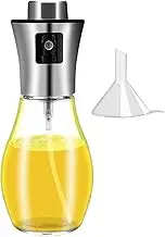 200mL Olive Oil Sprayer Mister with Funnel Spray Bottle Refillable Oil Dispenser for Cooking BBQ Salad Baking Roasting Grilling Hair Spray Bottle Multicolor156 2PCS