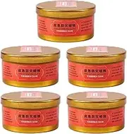 5 Pack Survival Candles, Emergencies Survival Kit, Long Lasting Candles for 26-30 Hours, Portable Jar for Camping, Hiking Power Outages, Emergencies