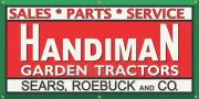 HANDIMAN SEARS ROEBUCK LAWN GARDEN EQUIPMENT TRACTOR DEALER SIGN REMAKE BANNER