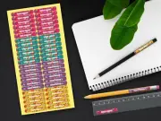 Pattern School Series Stationery/Pencil Kids Name Label Personalised Sticker