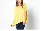 Laurie Felt Oversized Knit Top with V-Neck