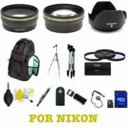 NIKON D3400 - 16GB PRO KIT LARGE BACKPACK TRIPOD WIDE ANGLE LENS TELEPHOTO LENS
