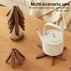 Tree-shaped Placemats Pads Walnut Trivets Heat-resistant Pads for Pots Pans