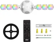 SANSI 30W LED Security Light 2 in 1 Mode, 3000LM RGBW 5000K Flood Lights Outdoor