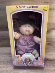 Vintage Coleco 1987 Cabbage Patch Kids Toddler Kids RARE NIB Pink/Purple Dress