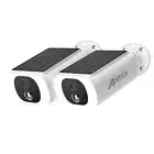 ANRAN 3MP 2PCS Wireless Security Camera Outdoor Battery Rechargeable Home WIFI