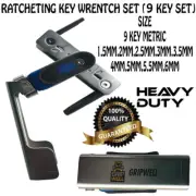 9 pcs RTCHETING KEY WRENCH SET TORX ALLEN HEX KEY WRENCH HARDWARE HAND TOOL