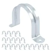 20 PCS 2 Inch Reinforced Rigid Pipe Strap, 2 Holes U Bracket Cable Clamp Hang...