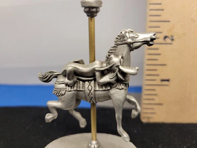 Pewter Disney Figure Vintage "Goofy Rides a Carousel Horse" 3 inches R95