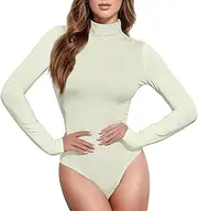 [Caihoyu] long sleeve Going Out Tops for Women Women'S Shapewear Bodysuits Cute Going Out Tops for Women Mock Turtle Neck