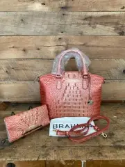 Brahmin Duxbury Bellini Melbourne Leather Satchel & Veronica Wallet-NWT