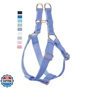 Soft Leather No Pull Dog Harness - Adjustable Step in Dog Harness with Rose G