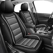 TTX LIGHTING Car Seat Covers Fit for Chevy Equinox 2010-2024 - 2 Front Seats Leather Interior Protectors Custom Fit - Waterproof Accessories with Airbag Compatible (Gray)