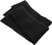 [WOONEKY] 1 Pair Comfortable Breathable Football Shin Guard Socks Protective Calf Sleeves for Soccer Basketball Volleyball Durable PU Material Leg Guard Gears