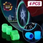4x Tire Valve Caps Luminous Car Vehicle Wheel Prank Dust Cover Glow In The Dark