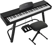 88 Keys Electronic Piano Keyboard Digital Electric with Stand Stool Weighted