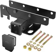 2 Inch Rear Bumper Tow Trailer Hitch Receiver Kit Compatible for 2018 2019 2020 2021 2022 2023 Jeep Wrangler JL JLU 4 Door and 2 Door Unlimited