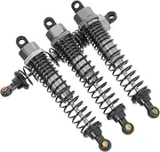 JEWEDECO 2 Pairs Adjustable Aluminum Shocks for Trucks Front and Rear Suspension Dampers for Enhanced Stability and Performance Challenging Terrains