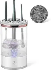 Ipetboom Electric Makeup Brush Cleaner: Electric Make Up Brush Cleaner Machine, Makeup Brush Cleaner Machine with Brush Clean Mat, Efficient Machine for Deep Cleaning All Types of Brushes Set