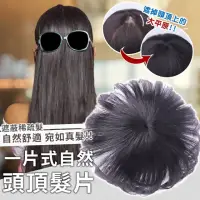 在飛比找momo購物網優惠-【EZlife】一片式自然頭頂髮片
