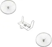 26" Bike Chrome Lowrider Trike Conversion Kit Comes with Two 72 spoke wheels.
