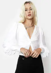 [AFRM] Blanc Belmond Crop Top