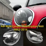 Pair For MINI Cooper Countryman R60 2012-2016 Lens Cover Headlight Clear +Glue (for: Mini)