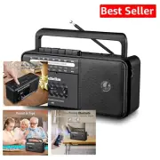 Retro Cassette Tape Player with Bluetooth & AM/FM Radio - 8W Stereo Sound