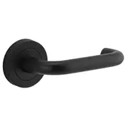 Oslo Lever Round Rose Matt Black
