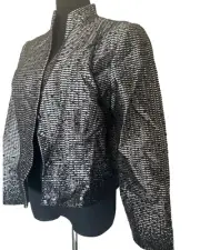 Neiman Marcus heavily beaded sequins jacket 14