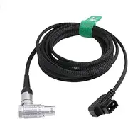 HangTon D-tap Right Angle 8 Pin Braided Power Cable for ARRI Alexa Mini LF Amira Camera 3m