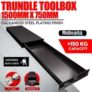Under Tray Body Tool Box Trundle Drawer 1500mm Long UTE Extra Truck ToolBox +S