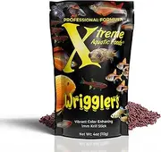 Xtreme Aquatic Foods Wrigglers® 112gms - 1mm Slow Sinking Krill Sticks Resealable Pouch Bag, Fish Food