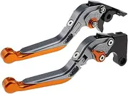 Motorcycle Brake Clutch Levers,For Y-AMAHA DT125RE 2004-2007 2006 2005 CNC Motorcycle Aluminum Brake Clutch Levers Folding Extendable Brake Clutch Levers