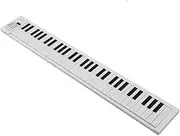 61-Key Foldable Electronic Piano Multifunctional Electronic Piano Keyboard with Display Built-in Rechargeable Battery Portable Musical Instrument Digital Piano with Carrying Bag for Beginners