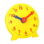 4 inch Teaching Clock Learning Time 12 Hour 2 Pointers, Yellow