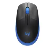 Logitech M190 Full-Size Wireless Mouse - BLUE from up to 10 meters away 1000 dpi, ONE AA- 18 months of worry-free usage