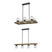 METI Warm Chestnut Wood Pendant Light