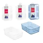 5 x Suction Bathroom Basket Shower Caddy Storage Organiser Shelf Holder Rack