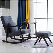 Upgraded Nursing Glider Chair Rocking Chair Fabric Rocker Chair with Ottoman Modern Armchair Single Sofa Chair Solid Chair Comfy Bean Bag Sofa