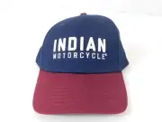Indian Motorcycle Baseball Cap Dark Blue Red w/ White Genuine Hat P250784