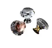 Crystal Diamond Glass Knobs for Cabinets Drawers