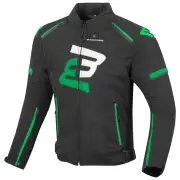 Sparrow Waterproof Black Green Textile Motorcycle Jacket