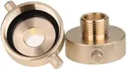 Brass Fire Hydrant Adapter 1-1/2-Inch Nst (Nh) Female X 3/4-Inch Ght